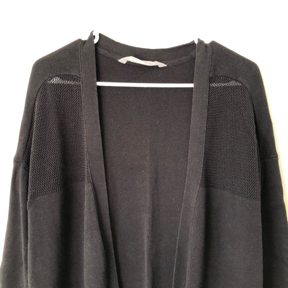 ATHLETA Kahala Black Knit Duster Cardigan Size S - Picture 3 of 10